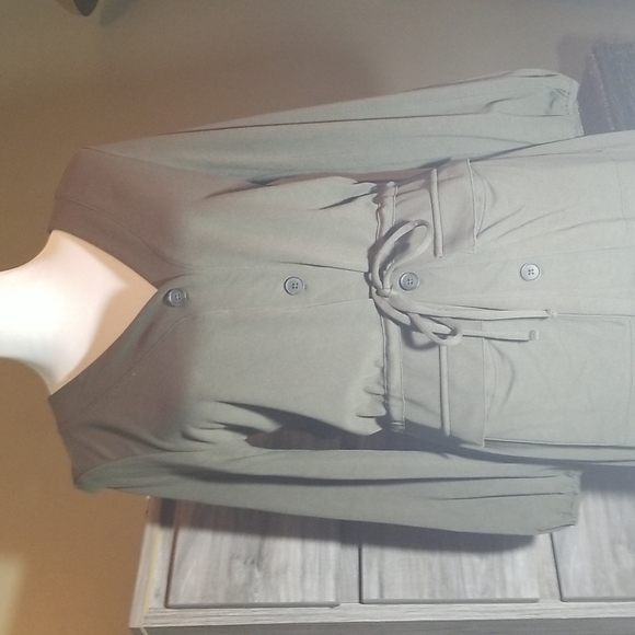 Old Navy Drawstring Shirt Dress - Picture 1 of 7